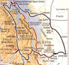 Royal Canadian Pacific Route Map